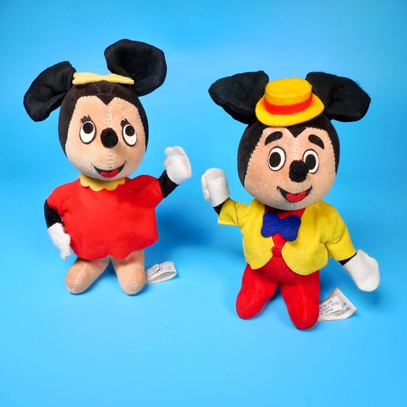 VTG 60s Original Disney Mickey Minnie Mouse Mini Stuffed Toy Disneyland CA MCM - Picture 13 of 13